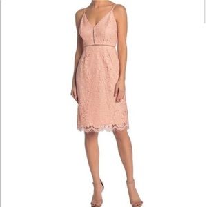 Astr the label peach lace dress